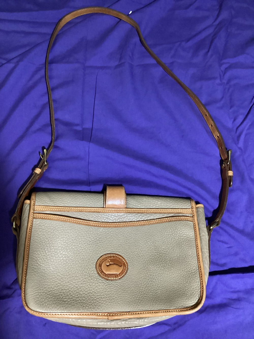 Classic Pebbled Dooney and Burke Leather Crossbody Bag